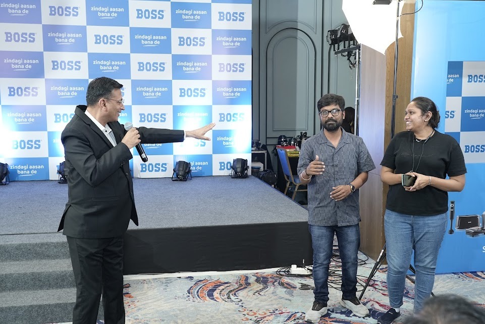 Business presentation at dealer meeting event